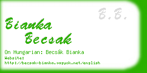 bianka becsak business card